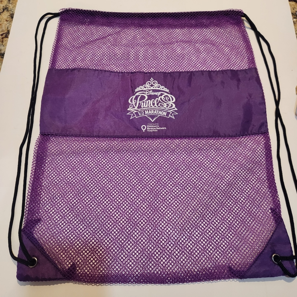 Disney Princess Half Marathon Weekend Drawstring bag ~ Purple Mesh